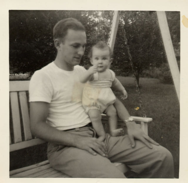 Billie Best with her father in 1954.